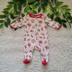 Baby Girl Christmas Hello Kitty Sleeper (0-3 Months)